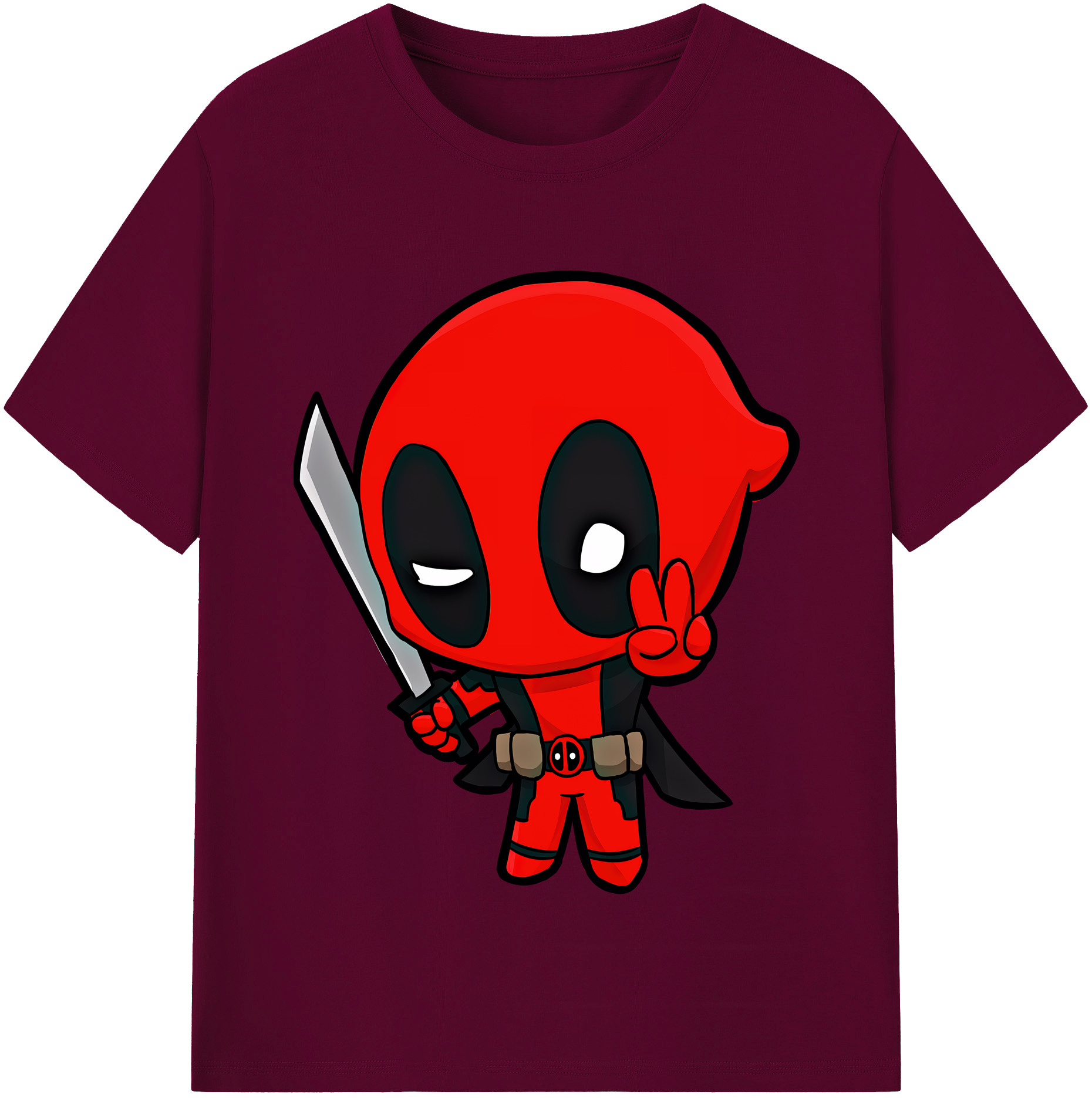 （画像用） Deadpool デッドプール レディースカジュアルプリントTシャツ（綿100％）